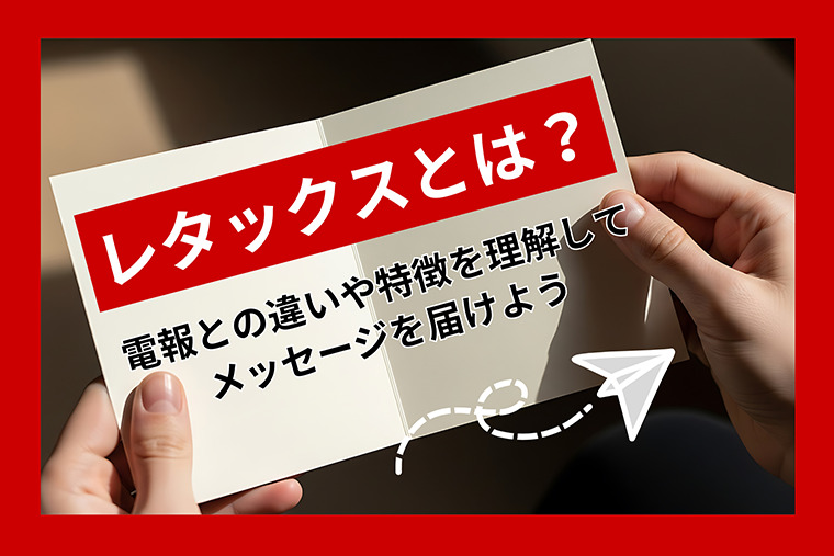 レタックスとは？電報との違いや特徴を理解してメッセージを届けよう